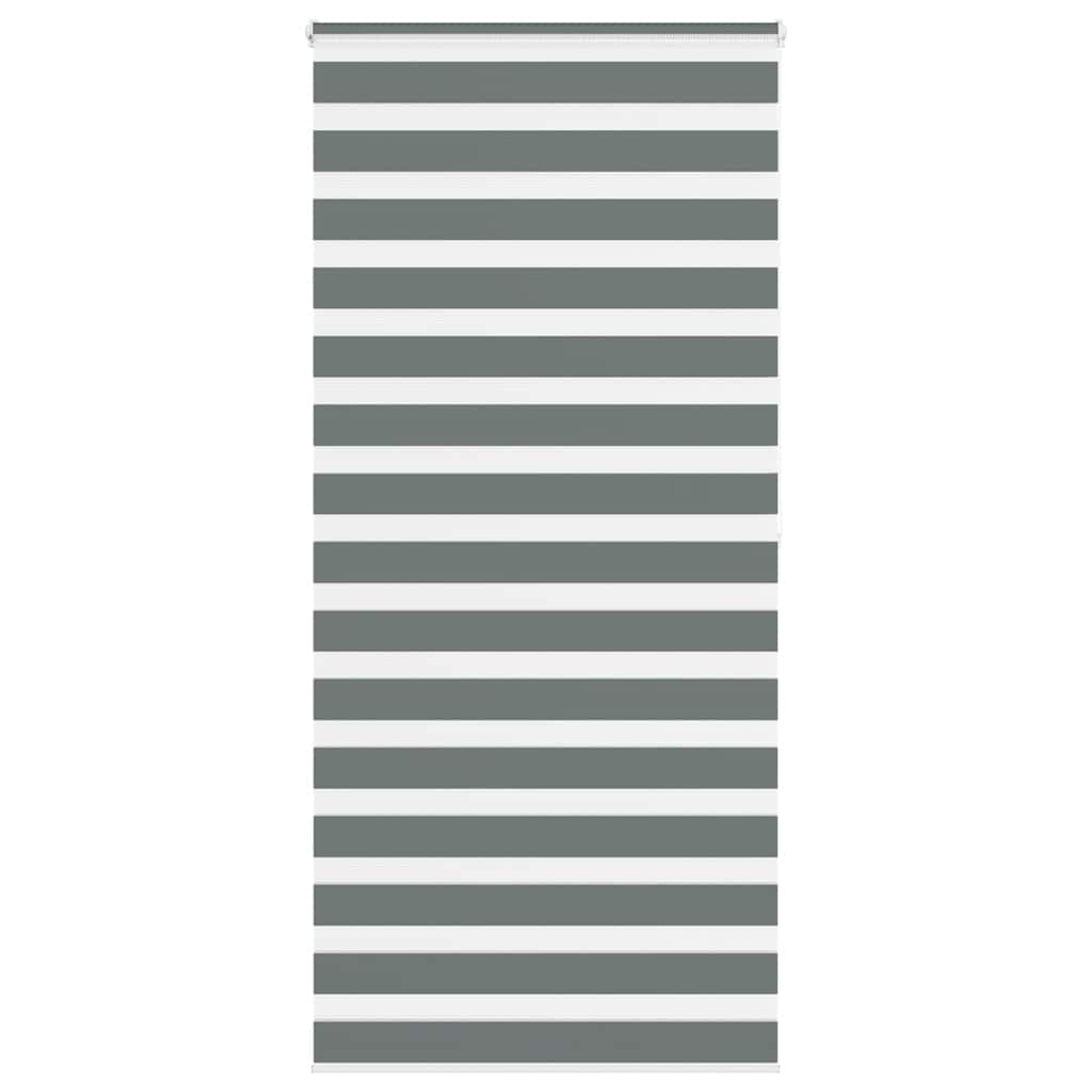 Zebra rolgordijn 115x200 cm stofbreedte 110,9 cm donkergrijs