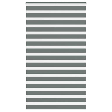 Zebra rolgordijn 120x200 cm stofbreedte 115,9 cm donkergrijs