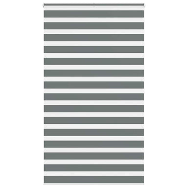 Zebra rolgordijn 125x200 cm stofbreedte 120,9 cm donkergrijs
