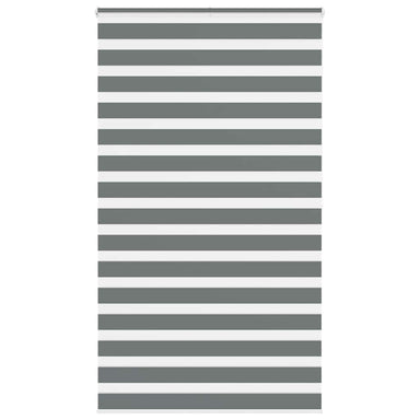 Zebra rolgordijn 130x200 cm stofbreedte 125,9 cm donkergrijs