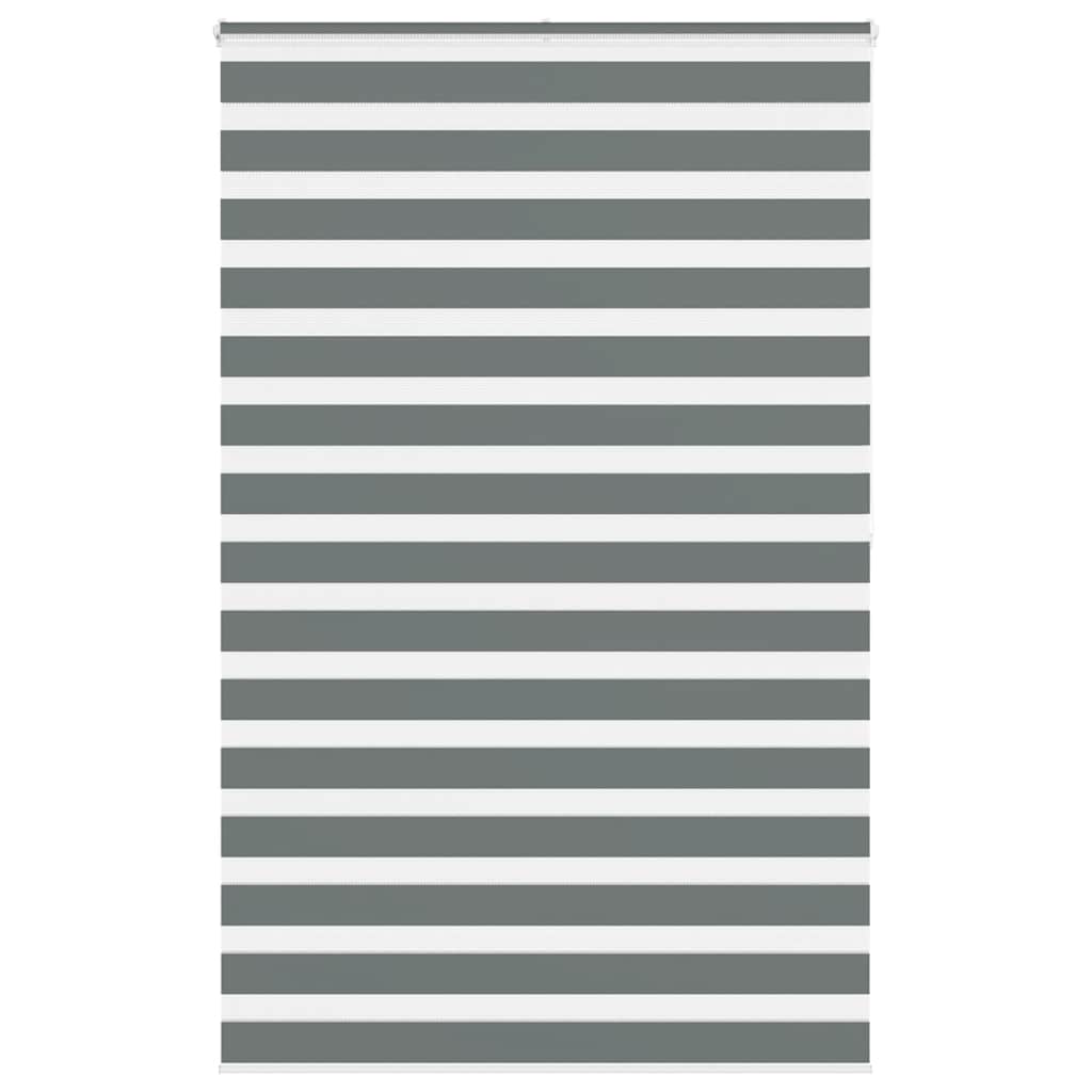 Zebra rolgordijn 145x200 cm stofbreedte 140,9 cm donkergrijs