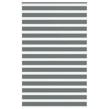 Zebra rolgordijn 145x200 cm stofbreedte 140,9 cm donkergrijs
