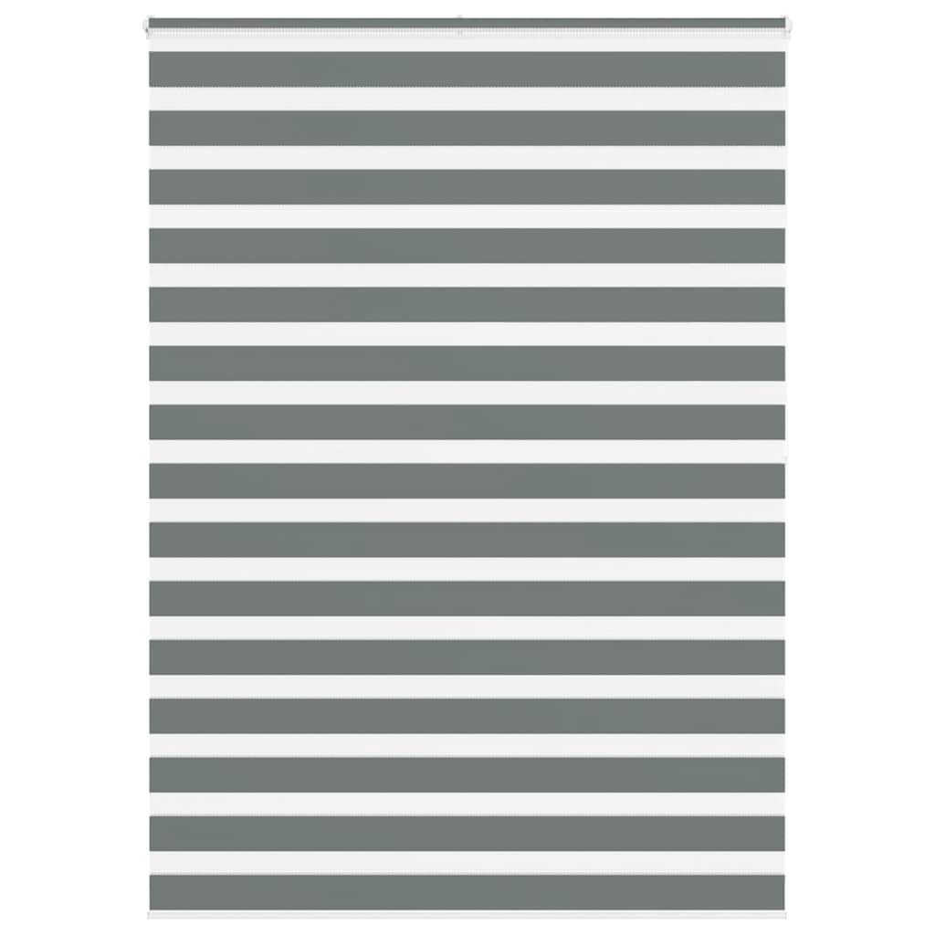 Zebra rolgordijn 160x200 cm stofbreedte 155,9 cm donkergrijs