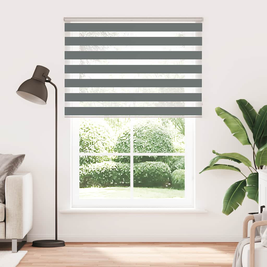 Zebra rolgordijn 160x200 cm stofbreedte 155,9 cm donkergrijs