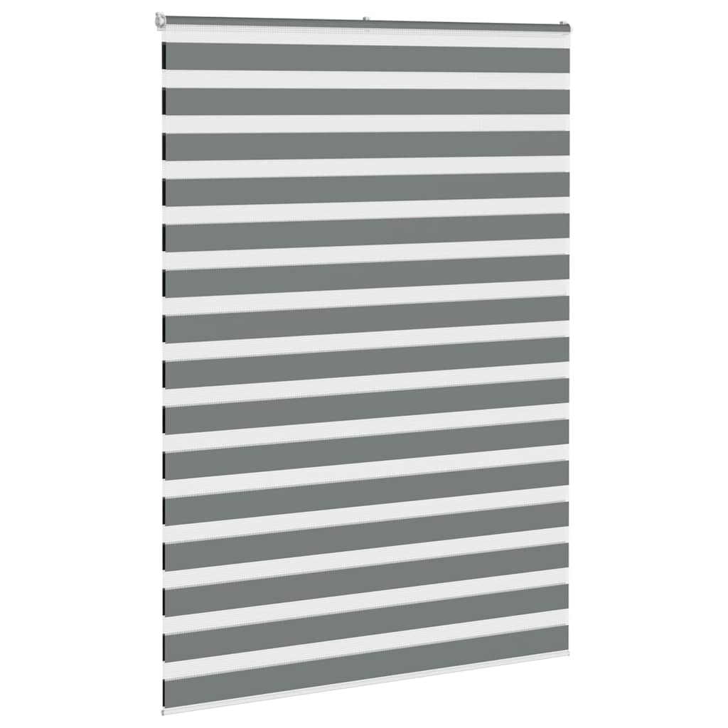 Zebra rolgordijn 160x200 cm stofbreedte 155,9 cm donkergrijs