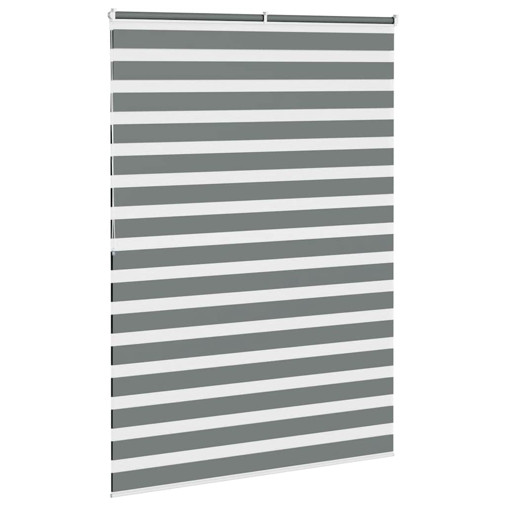 Zebra rolgordijn 160x200 cm stofbreedte 155,9 cm donkergrijs