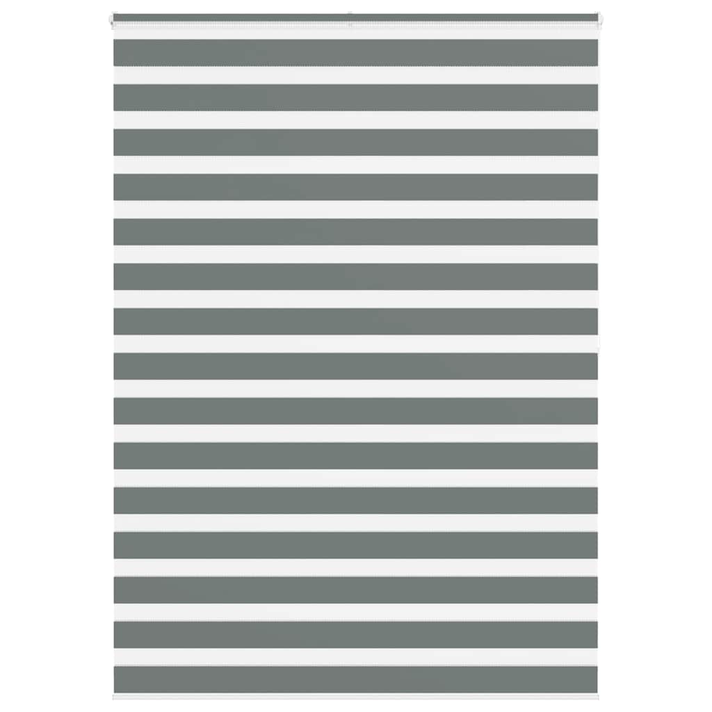 Zebra rolgordijn 165x200 cm stofbreedte 160,9 cm donkergrijs