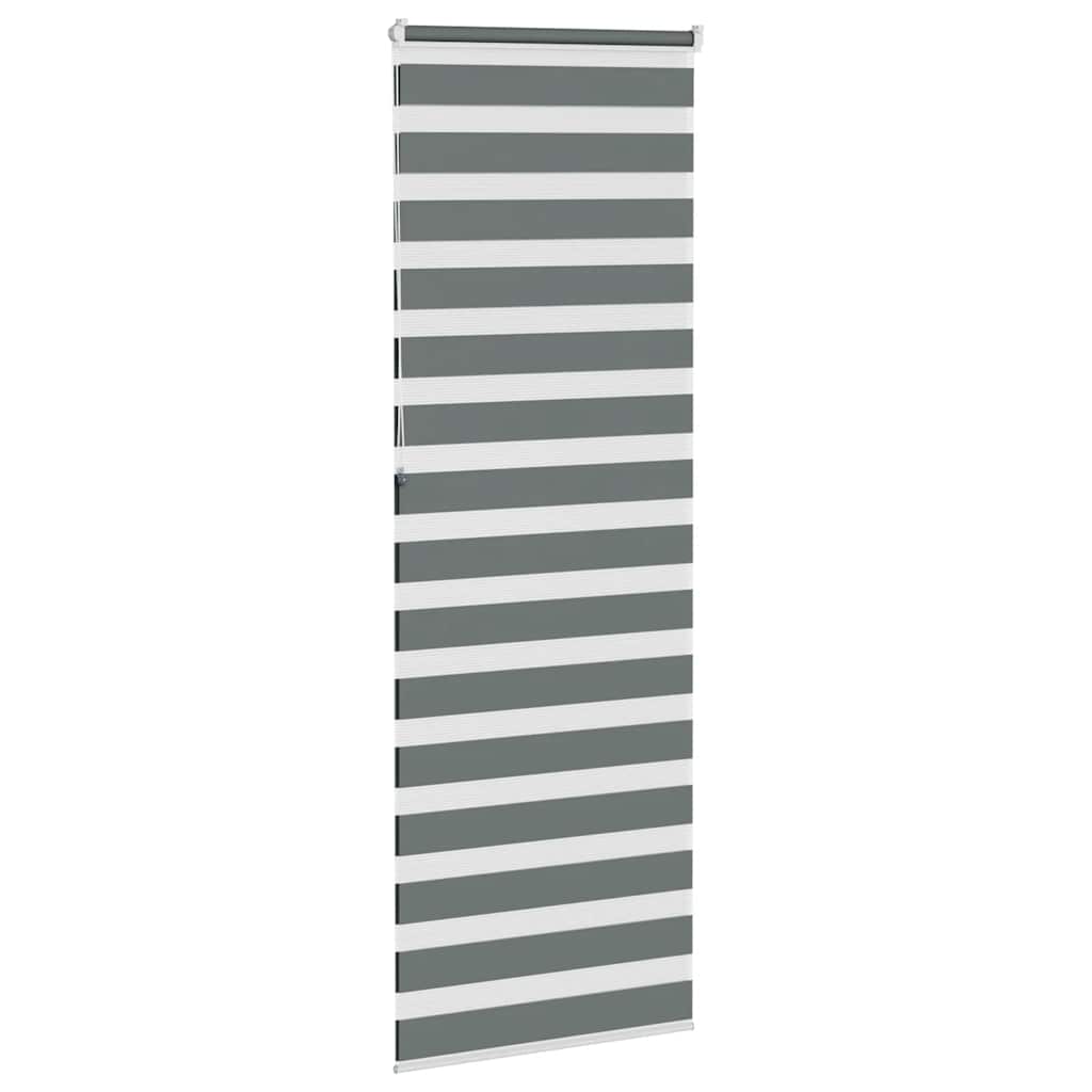 Zebra rolgordijn 90x230 cm stofbreedte 85,9 cm donkergrijs