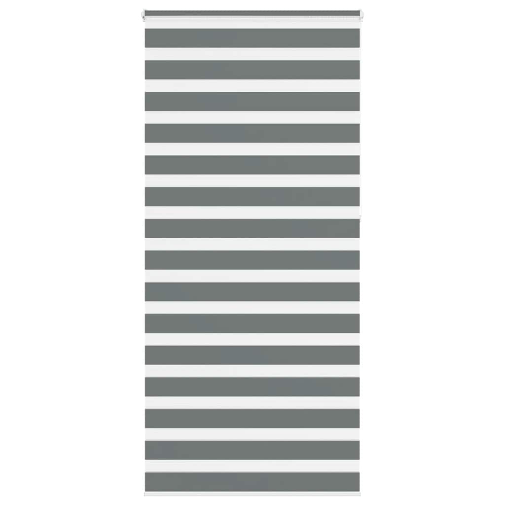 Zebra rolgordijn 95x230 cm stofbreedte 90,9 cm donkergrijs