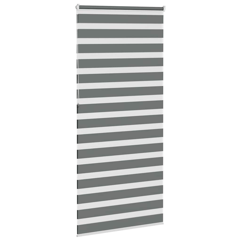 Zebra rolgordijn 110x230 cm stofbreedte 105,9 cm donkergrijs
