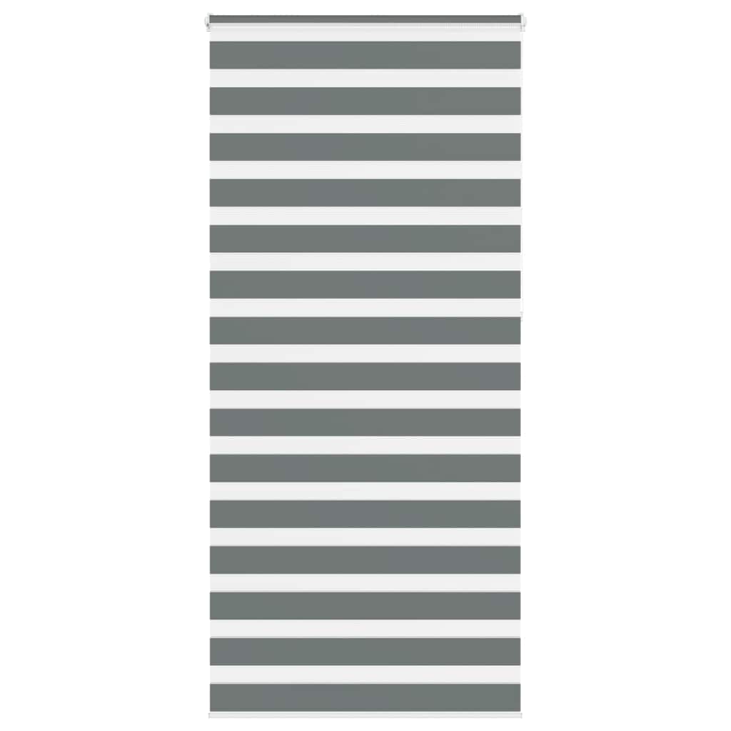 Zebra rolgordijn 115x230 cm stofbreedte 110,9 cm donkergrijs