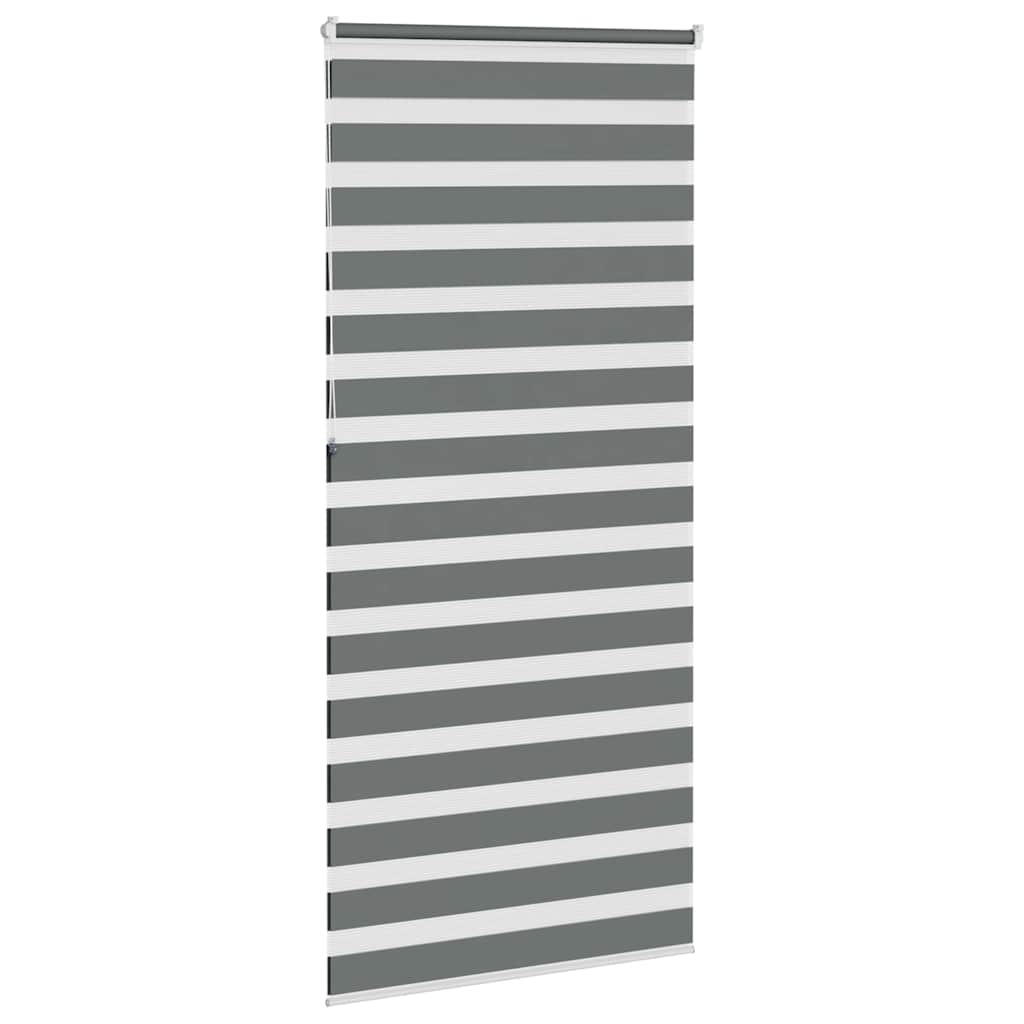 Zebra rolgordijn 115x230 cm stofbreedte 110,9 cm donkergrijs