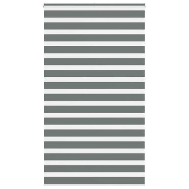 Zebra rolgordijn 120x230 cm stofbreedte 115,9 cm donkergrijs