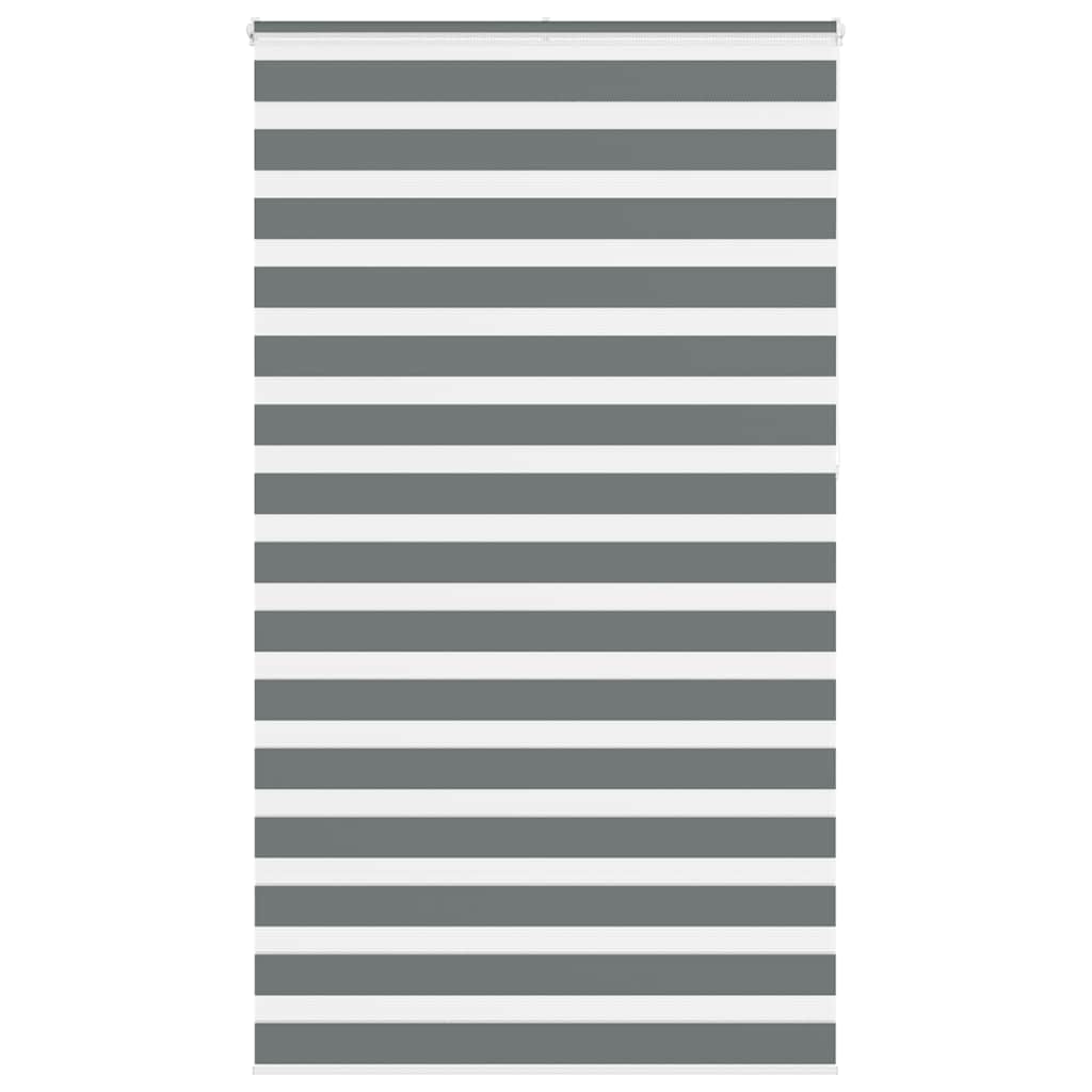Zebra rolgordijn 125x230 cm stofbreedte 120,9 cm donkergrijs