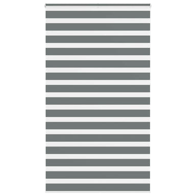 Zebra rolgordijn 130x230 cm stofbreedte 125,9 cm donkergrijs