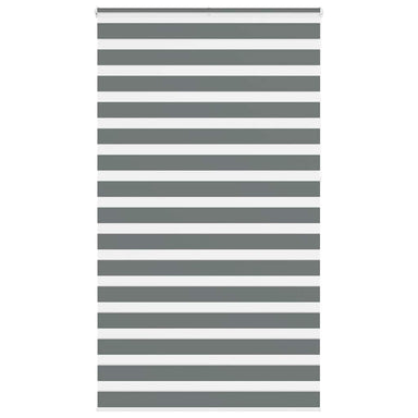 Zebra rolgordijn 135x230 cm stofbreedte 130,9 cm donkergrijs