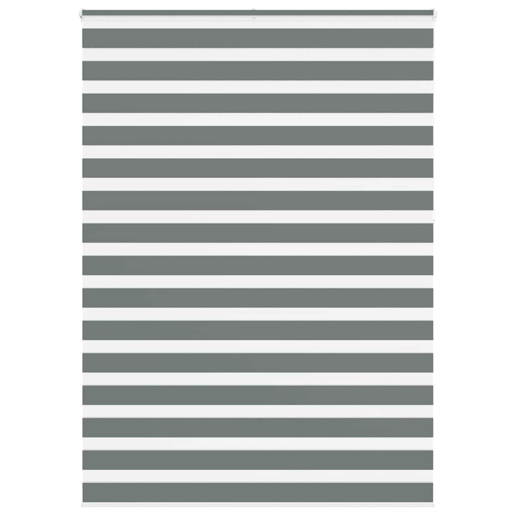 Zebra rolgordijn 165x230 cm stofbreedte 160,9 cm donkergrijs