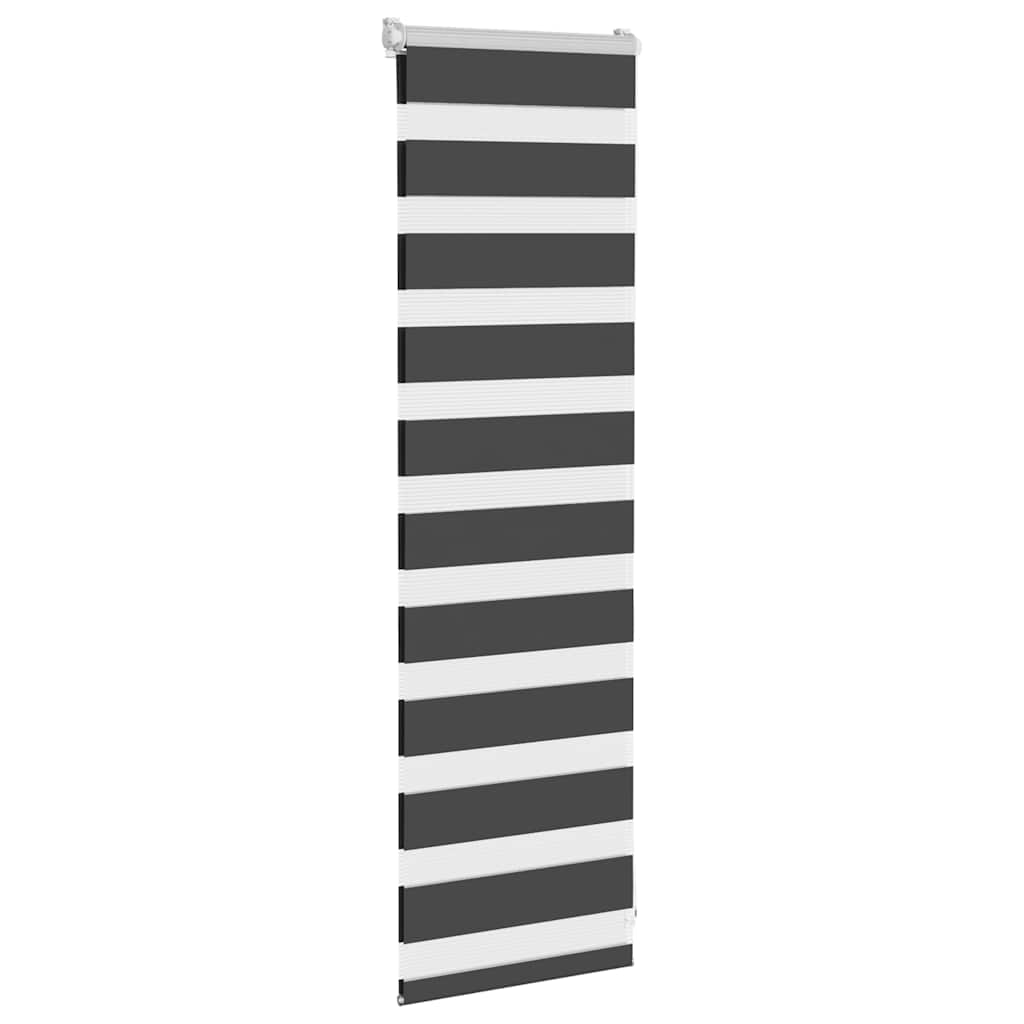 Zebra rolgordijn 45x100 cm stofbreedte 40,9 cm zwart