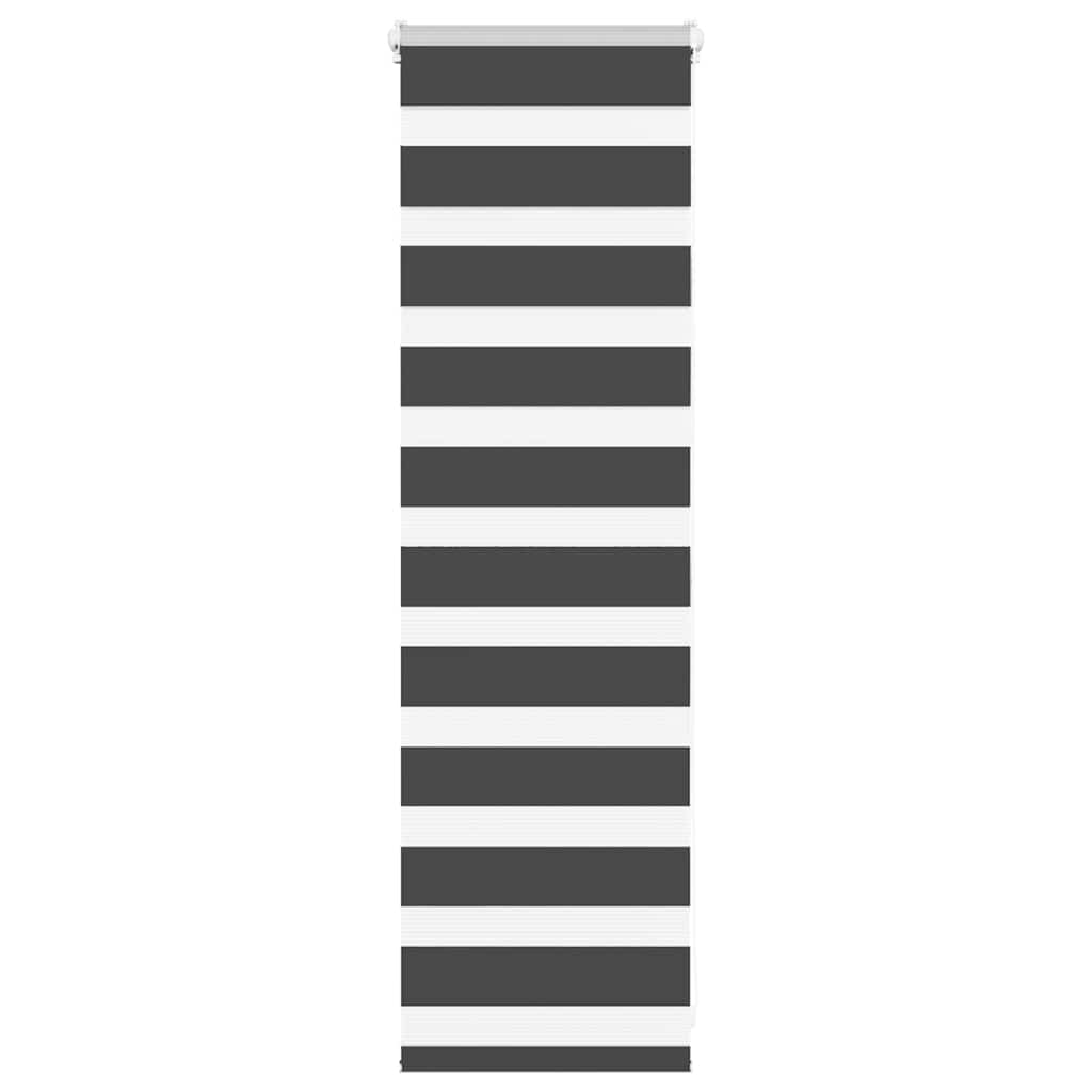 Zebra rolgordijn 50x100 cm stofbreedte 45,9cm zwart