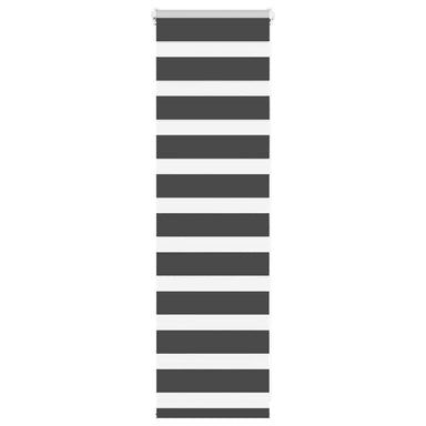 Zebra rolgordijn 50x100 cm stofbreedte 45,9cm zwart