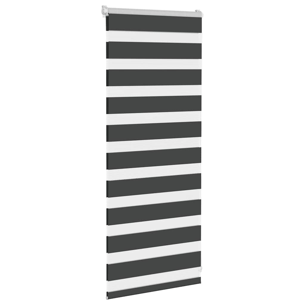 Zebra rolgordijn 65x100 cm stofbreedte 60,9 cm zwart