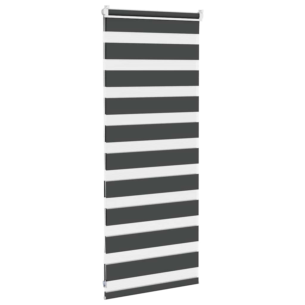 Zebra rolgordijn 65x100 cm stofbreedte 60,9 cm zwart