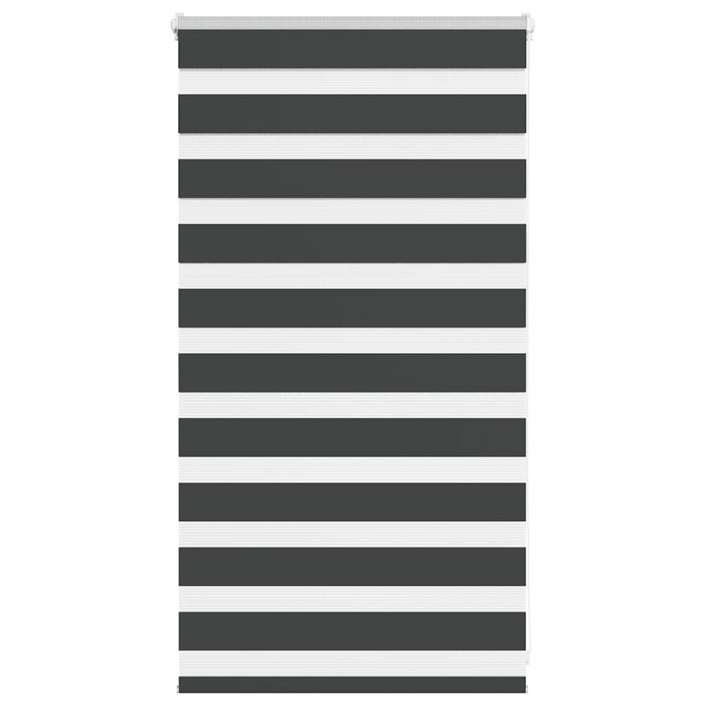 Zebra rolgordijn 75x100 cm stofbreedte 70,9 cm zwart
