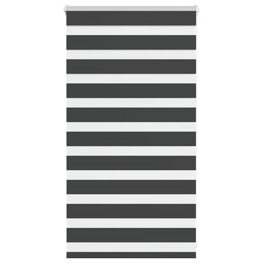 Zebra rolgordijn 75x100 cm stofbreedte 70,9 cm zwart