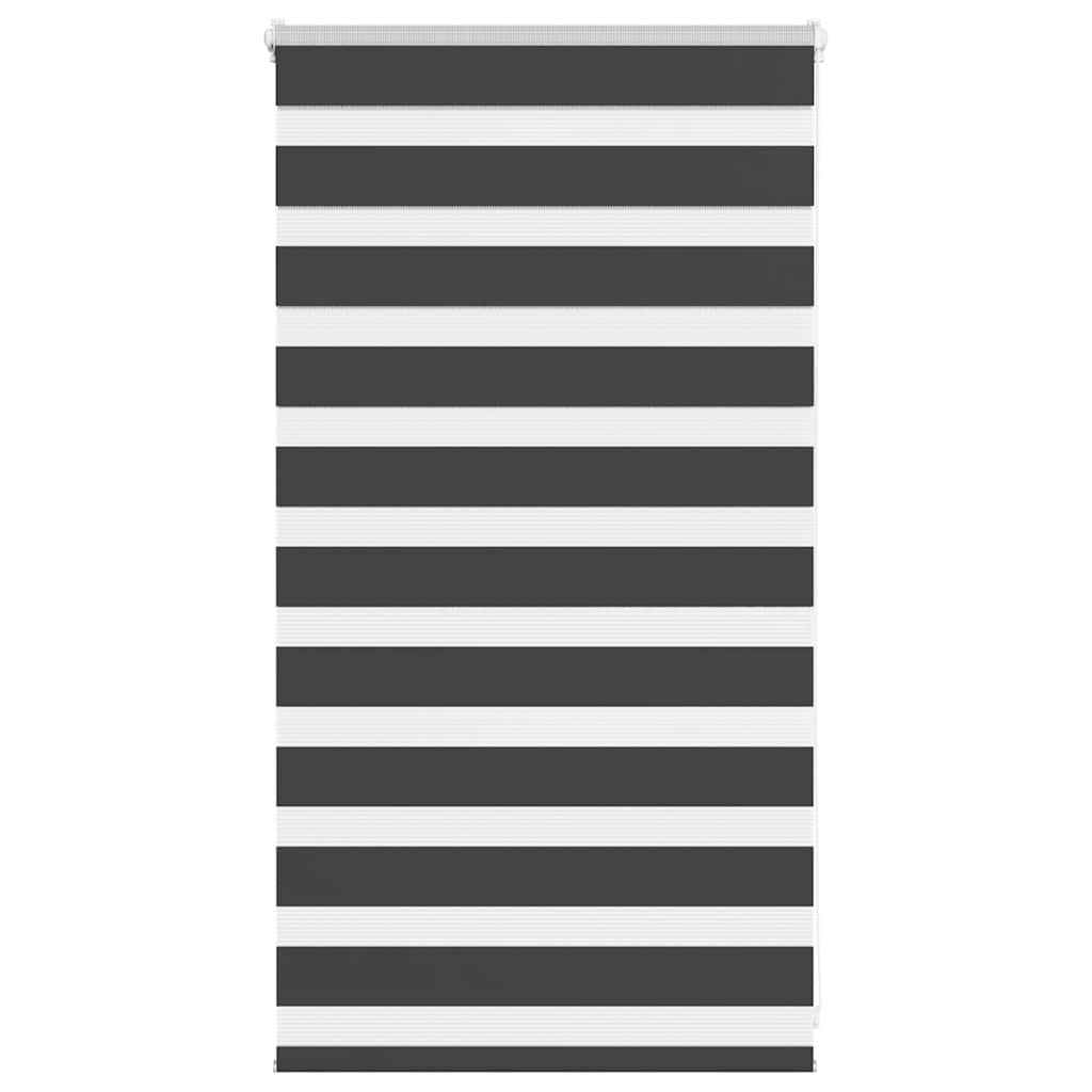 Zebra rolgordijn 80x100 cm stofbreedte 75,9 cm zwart