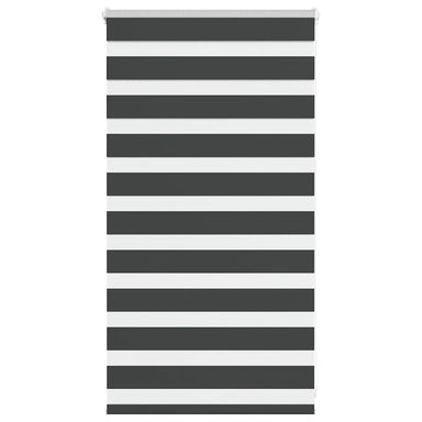 Zebra rolgordijn 80x100 cm stofbreedte 75,9 cm zwart