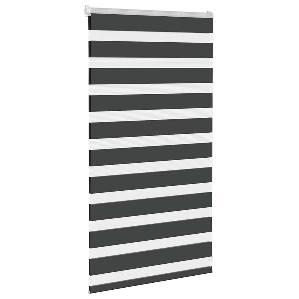 Zebra rolgordijn 90x100 cm stofbreedte 85,9 cm zwart