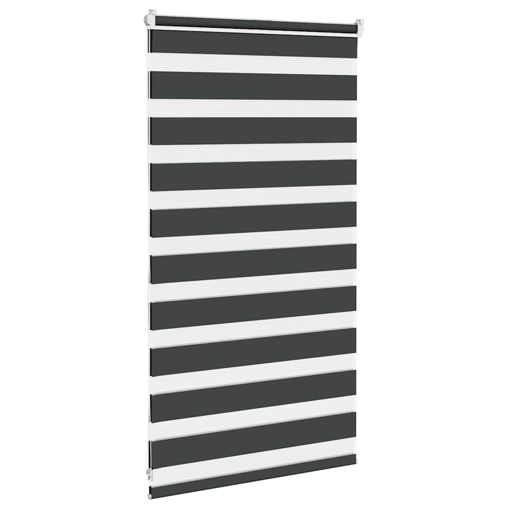 Zebra rolgordijn 90x100 cm stofbreedte 85,9 cm zwart