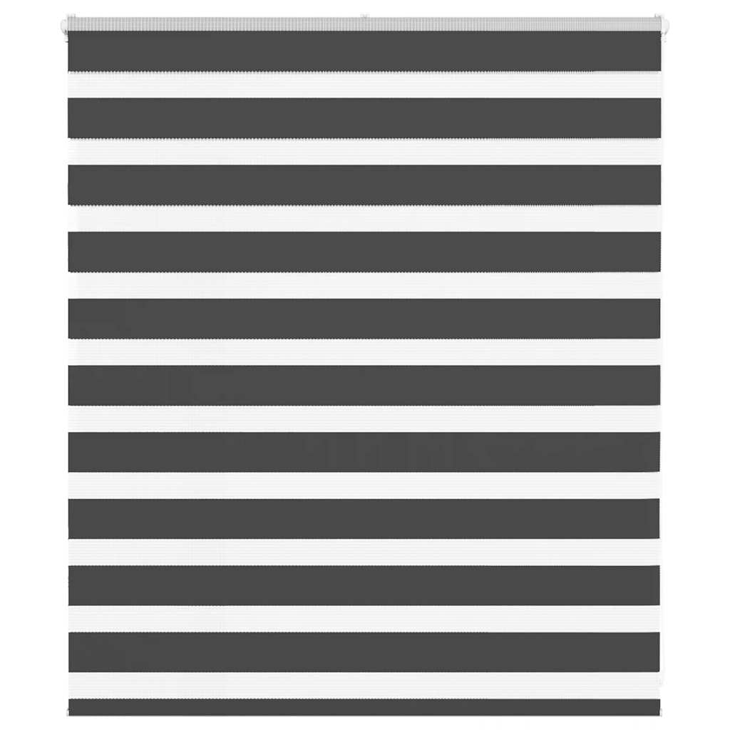 Zebra rolgordijn 125x100 cm stofbreedte 120,9 cm zwart