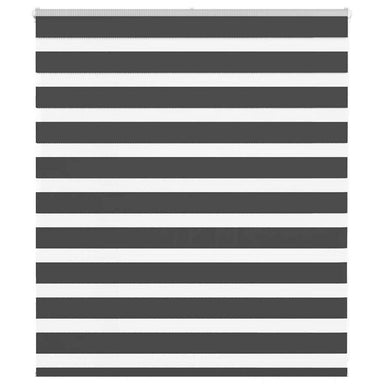 Zebra rolgordijn 125x100 cm stofbreedte 120,9 cm zwart