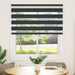 Zebra rolgordijn 125x100 cm stofbreedte 120,9 cm zwart