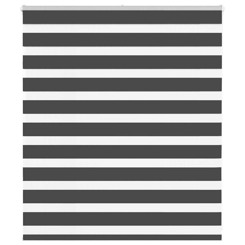 Zebra rolgordijn 130x100 cm stofbreedte 125,9 cm zwart