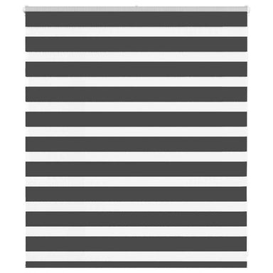Zebra rolgordijn 130x100 cm stofbreedte 125,9 cm zwart