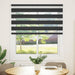 Zebra rolgordijn 130x100 cm stofbreedte 125,9 cm zwart