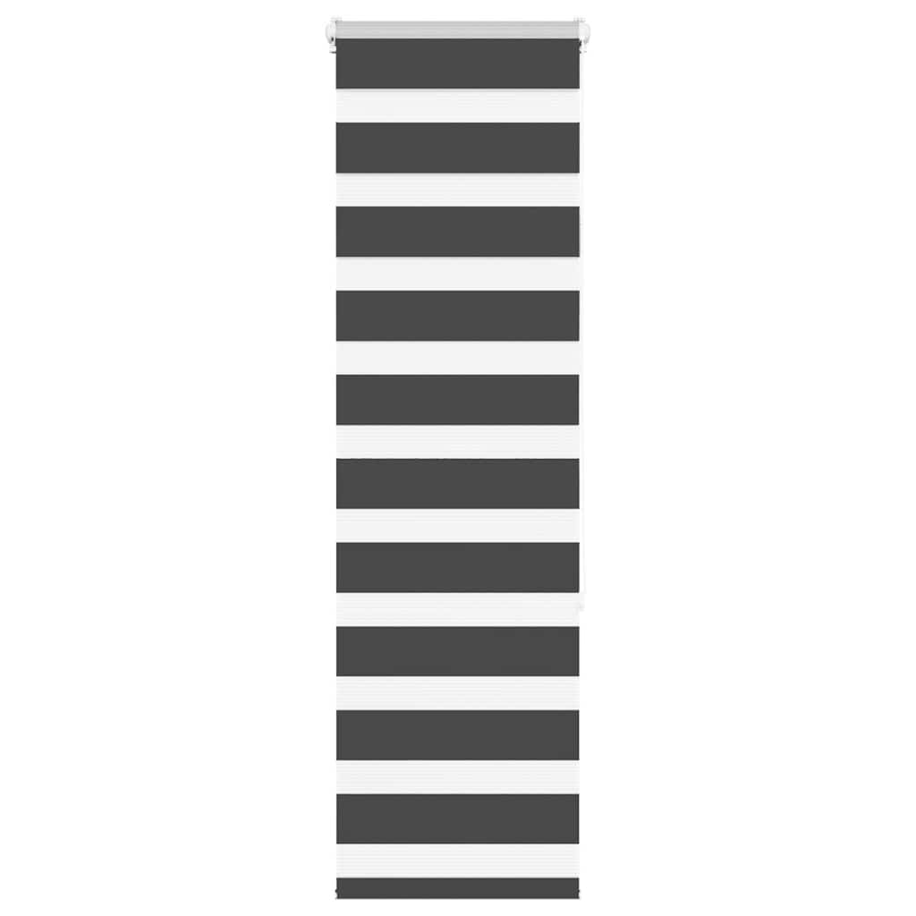 Zebra rolgordijn 45x150 cm stofbreedte 40,9 cm zwart