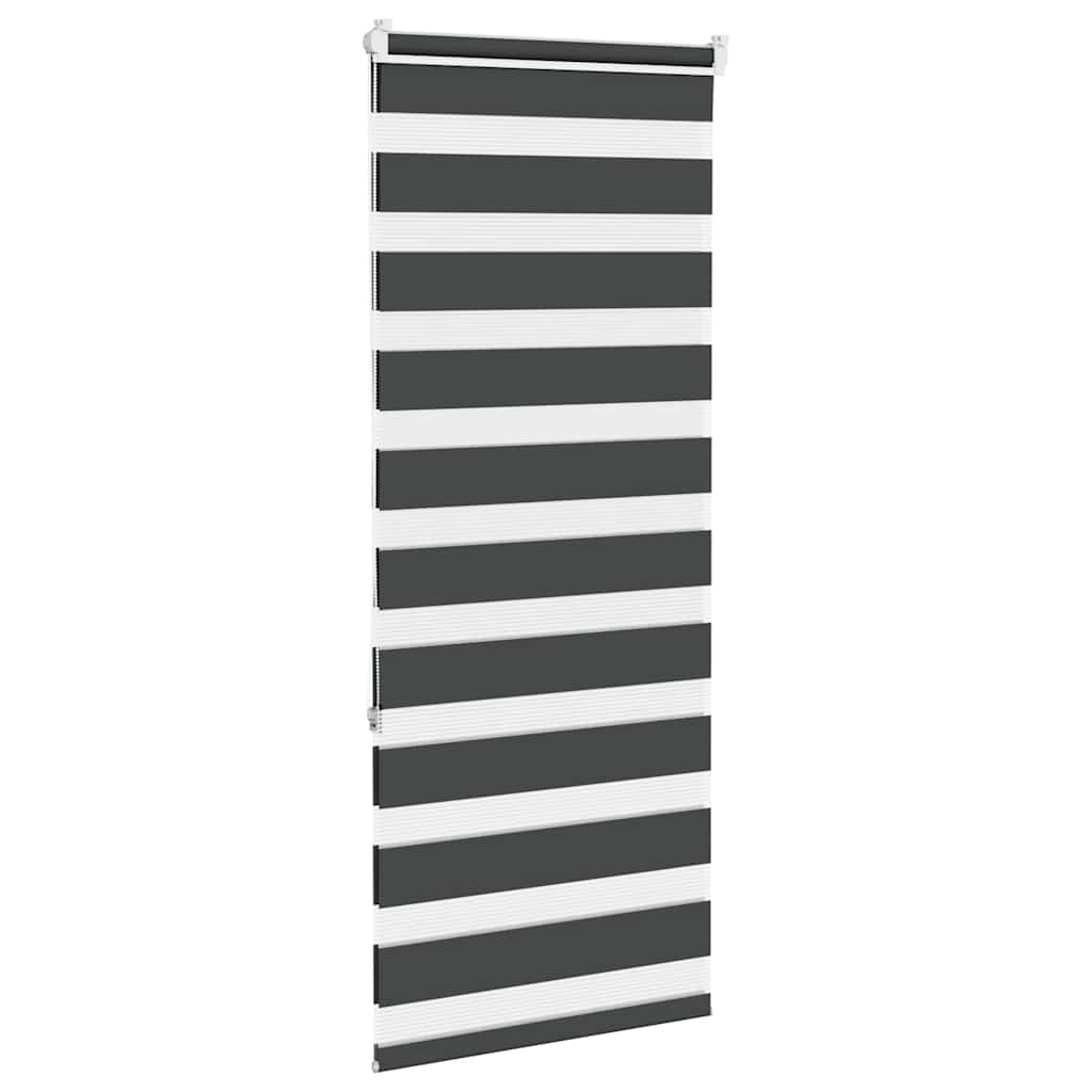 Zebra rolgordijn 65x150 cm stofbreedte 60,9 cm zwart