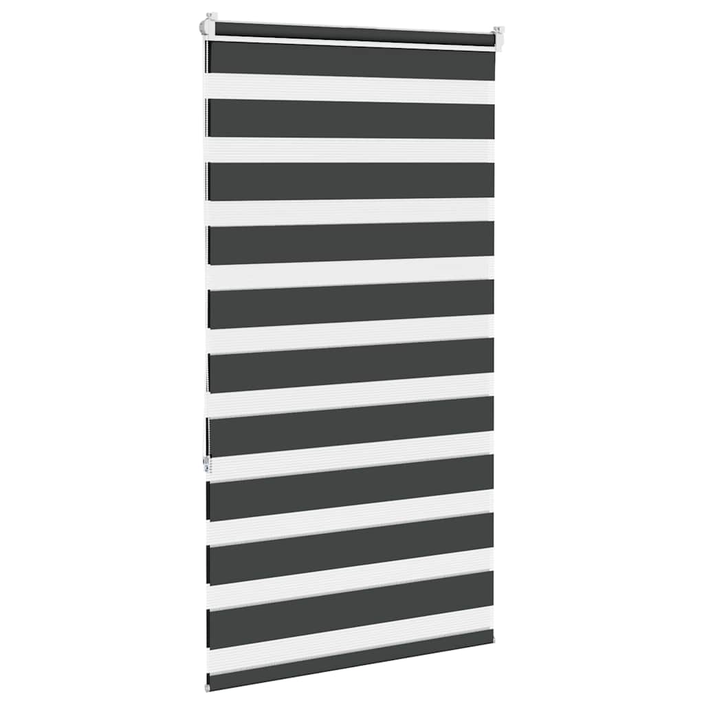 Zebra rolgordijn 70x150 cm stofbreedte 65,9 cm zwart