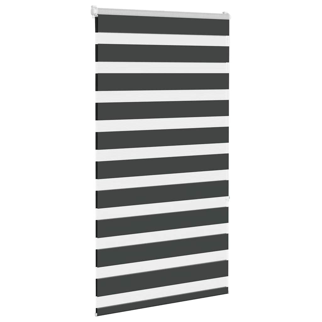 Zebra rolgordijn 75x150 cm stofbreedte 70,9 cm zwart