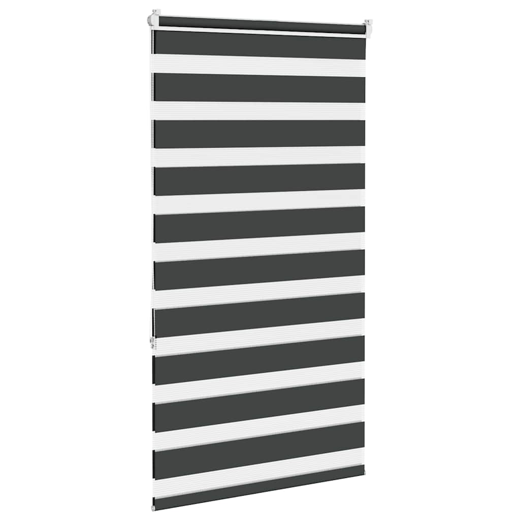 Zebra rolgordijn 75x150 cm stofbreedte 70,9 cm zwart