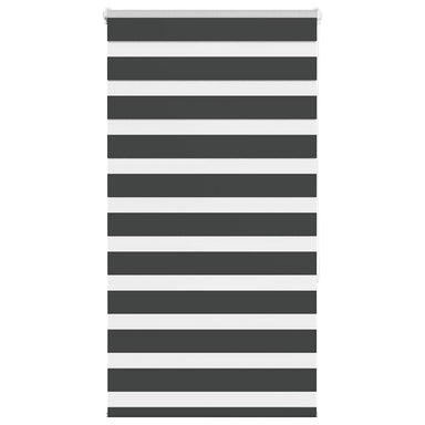 Zebra rolgordijn 80x150 cm stofbreedte 75,9 cm zwart