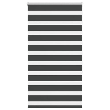 Zebra rolgordijn 85x150 cm stofbreedte 80,9 cm zwart