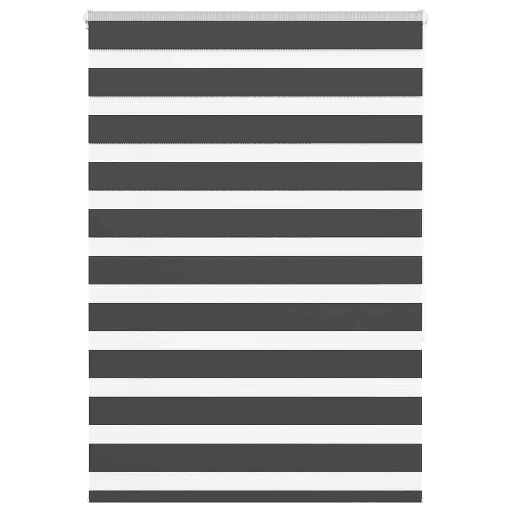 Zebra rolgordijn 95x150 cm stofbreedte 90,9 cm zwart