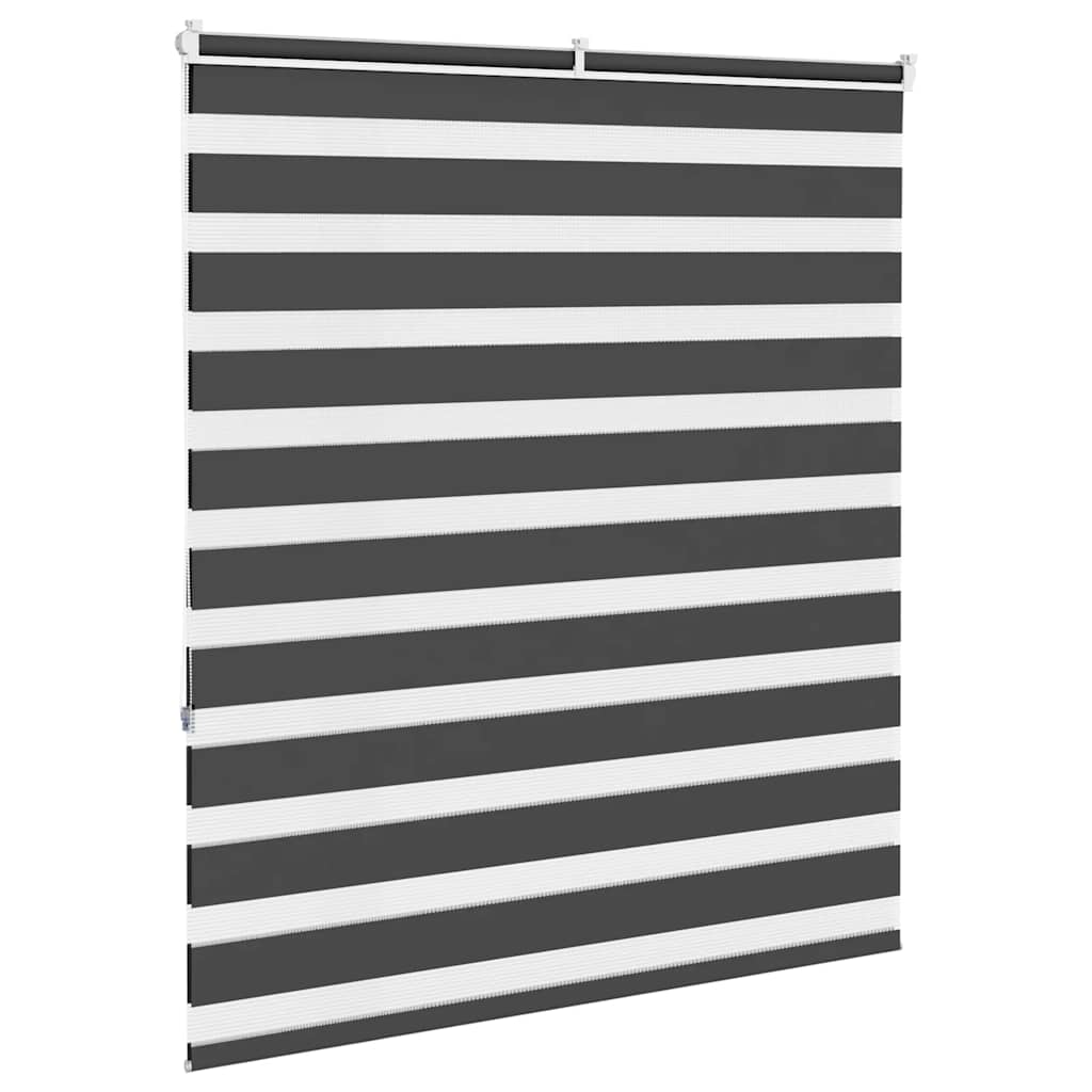 Zebra rolgordijn 120x150 cm stofbreedte 115,9 cm zwart