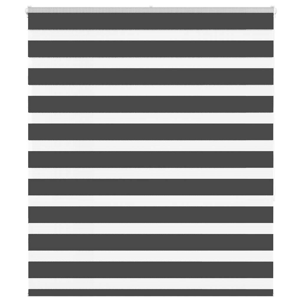Zebra rolgordijn 130x150 cm stofbreedte 125,9 cm zwart