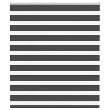 Zebra rolgordijn 130x150 cm stofbreedte 125,9 cm zwart