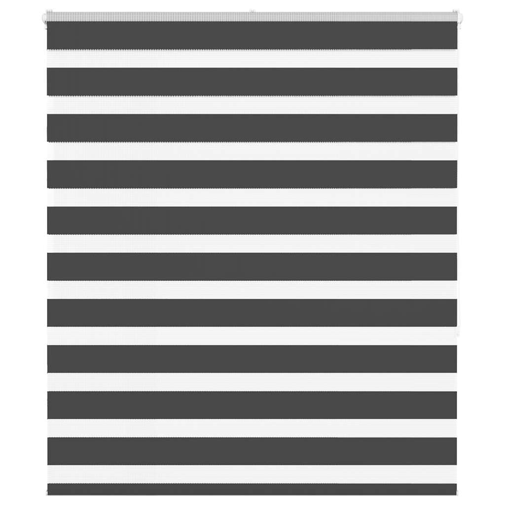 Zebra rolgordijn 135x150 cm stofbreedte 130,9 cm zwart